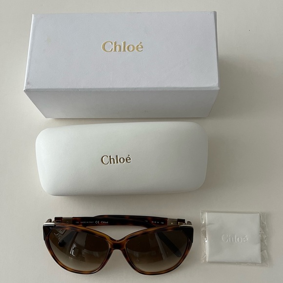 Chloe Cat Eye Sunglasses Tortoise Shell Color BRAND NEW - Picture 4 of 8
